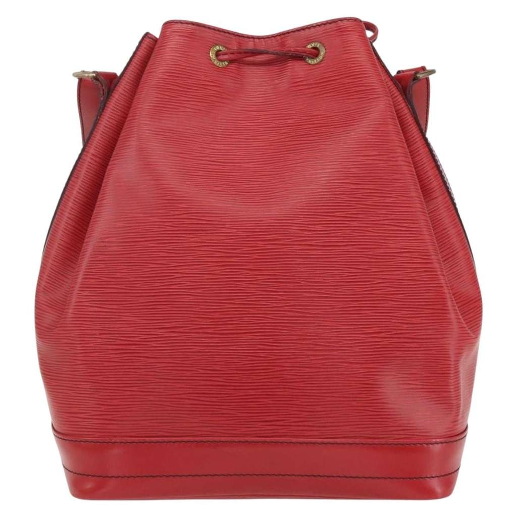 Louis Vuitton Noe Handbag Red Leather Fair condition - Back View