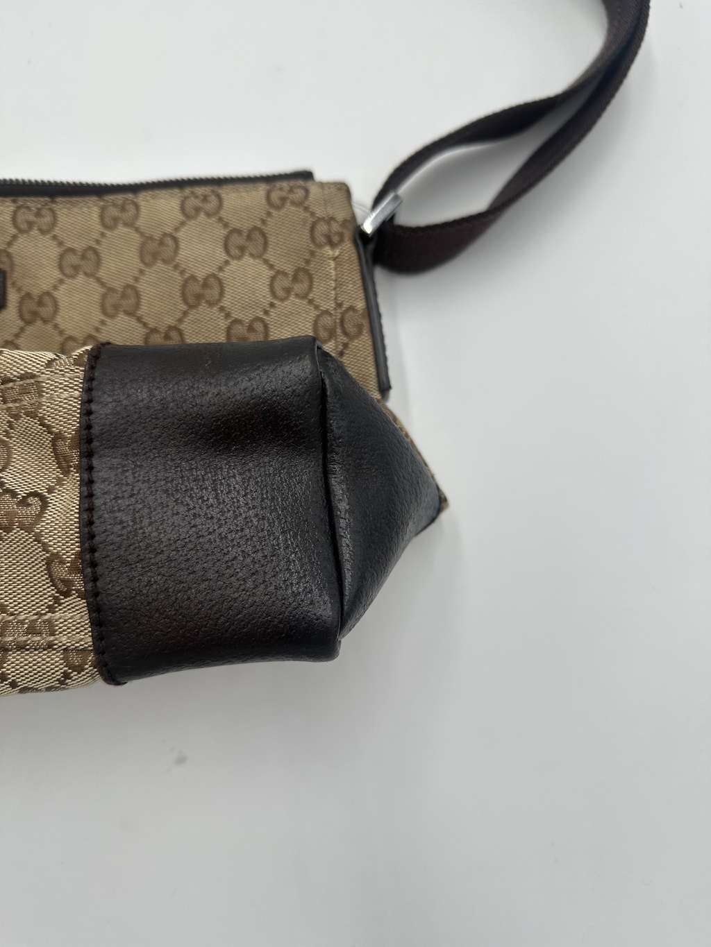 Gucci Front Pocket Messenger Bag Beige Canvas Good condition - Box View