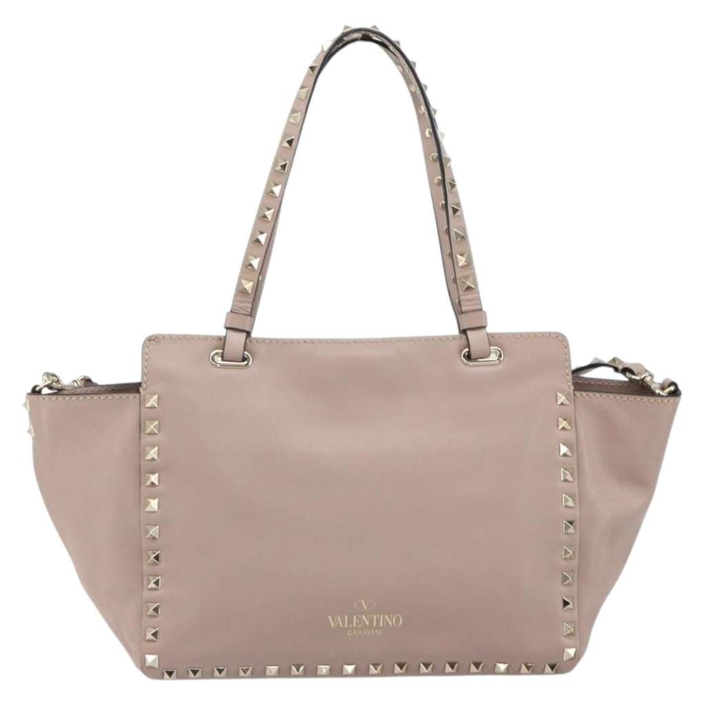 Valentino Garavani Rockstud Tote Pink Leather Good condition - Back View