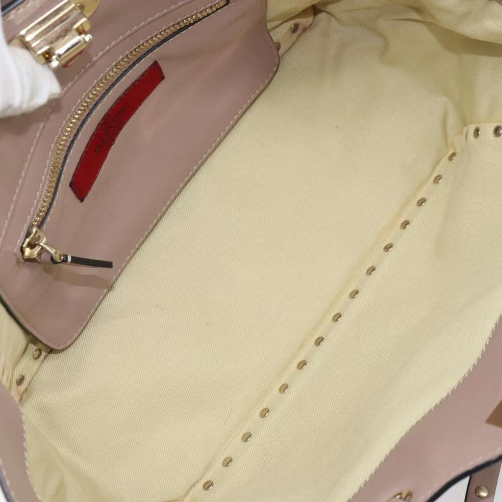 Valentino Garavani Rockstud Tote Pink Leather Good condition - Box View