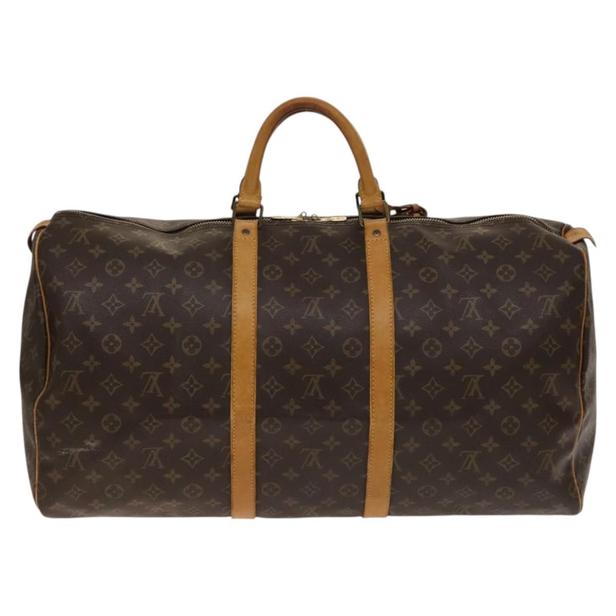 Louis Vuitton Keepall Bag Brown Canvas Fair condition - Back View