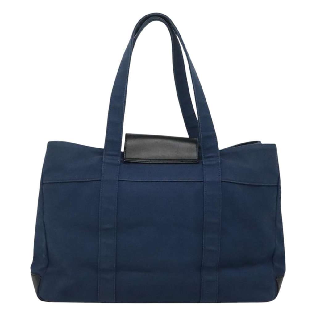 Burberry Blue Label Tote Bag Blue Canvas Good condition - Back View