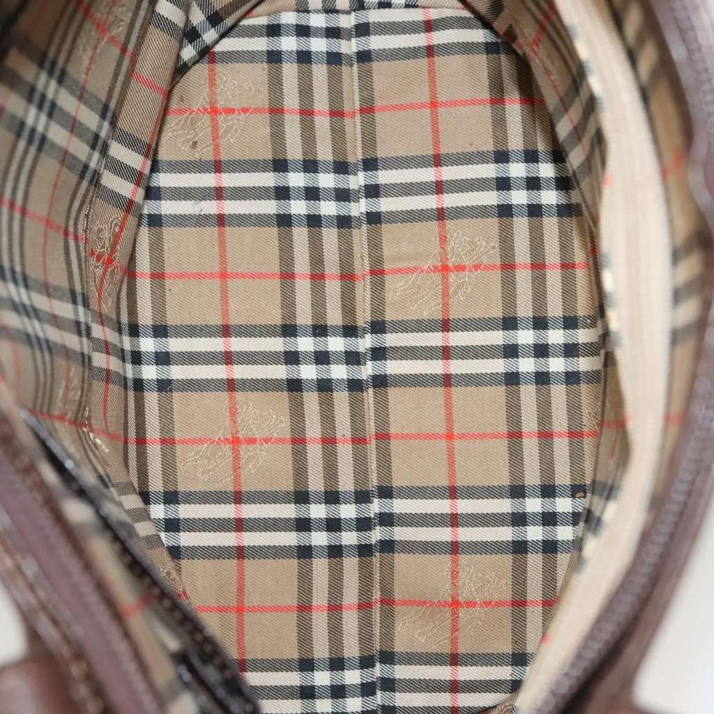 Burberry Handle Tote Brown Leather Good condition - Box View