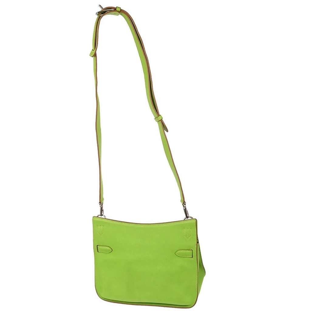 Hermès Jypsiere Bag Green Leather Good condition - Back View