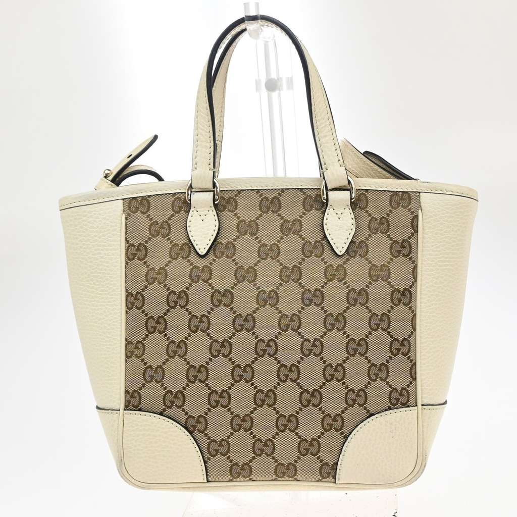 Gucci Bree Convertible Tote Beige Canvas Good condition - Back View
