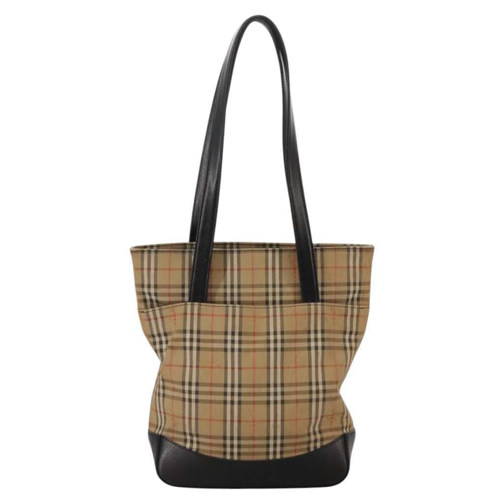 Burberry Nova Check Tote Beige Canvas Good condition - Back View
