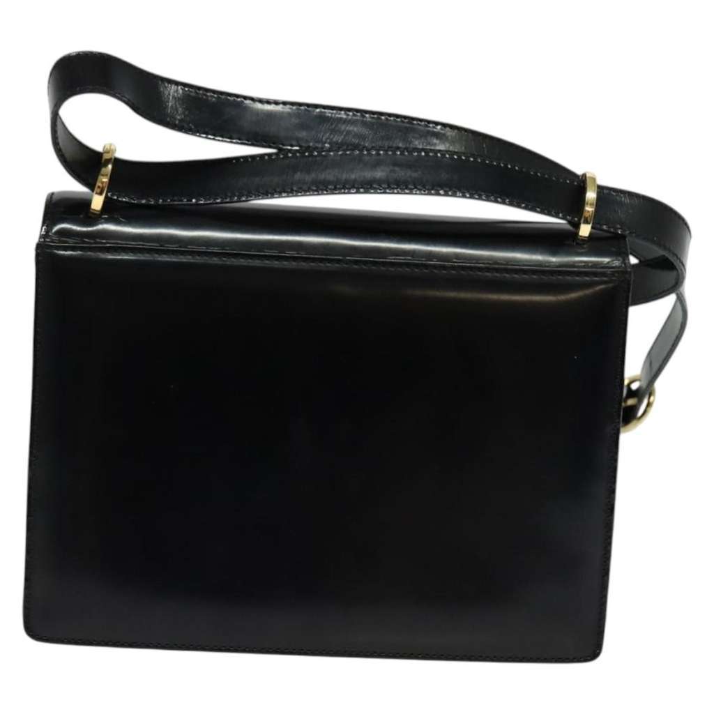 Salvatore Ferragamo Gancini Shoulder Bag Black Good condition - Back View