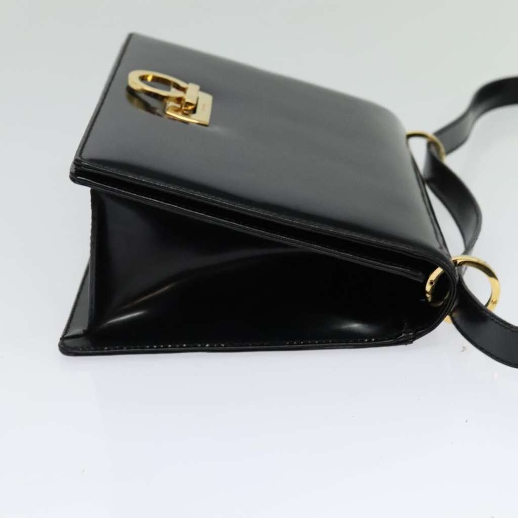 Salvatore Ferragamo Gancini Shoulder Bag Black Good condition - Model View
