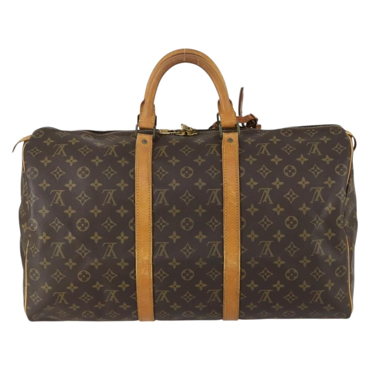 Louis Vuitton Keepall Bag Brown Canvas Fair condition - Back View