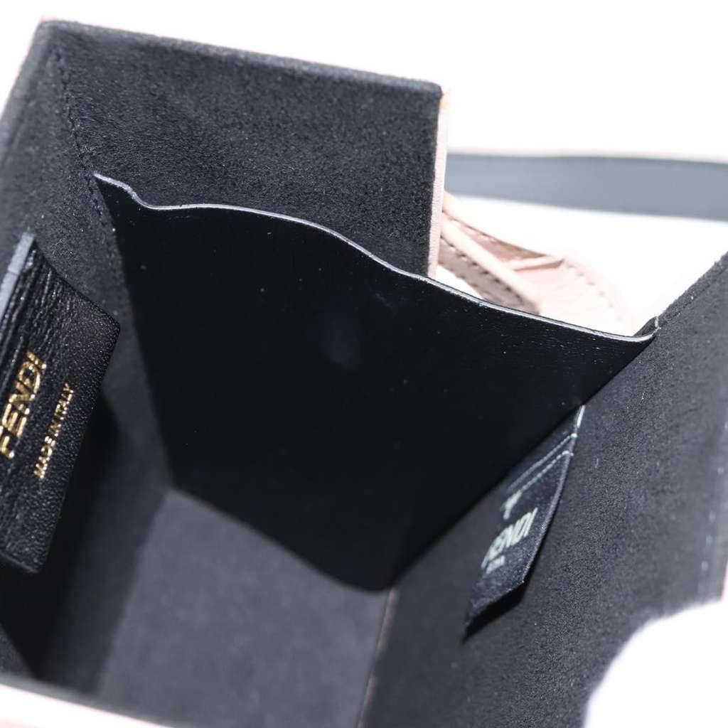 Fendi Logo Vertical Box Crossbody Bag Pink Leather Good condition - Box View