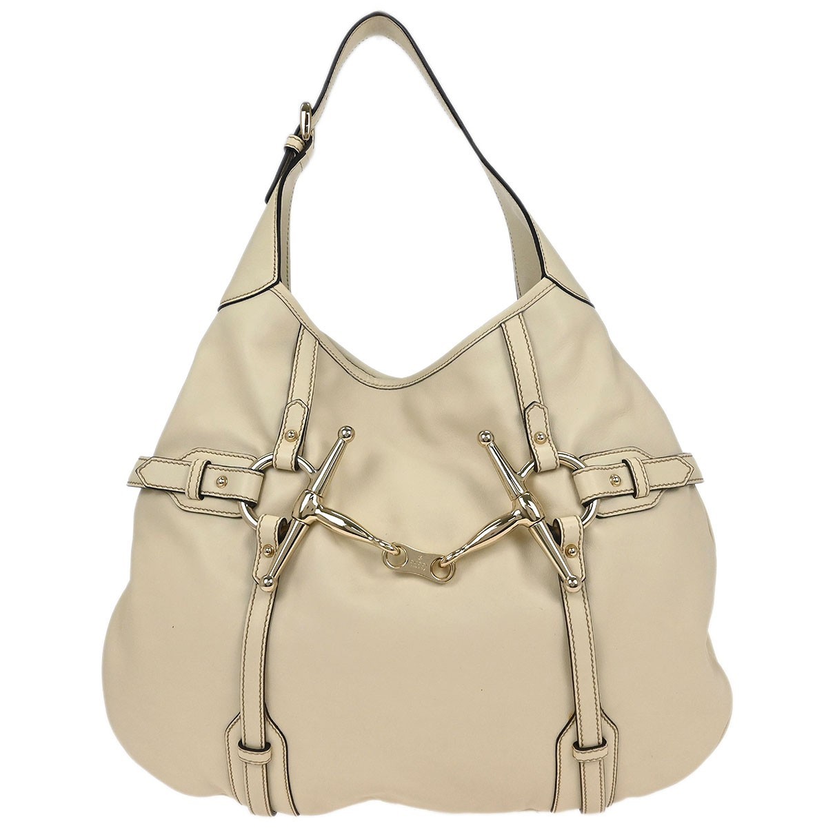 Gucci 85th Anniversary Hobo Ecru Leather Good condition - Back View