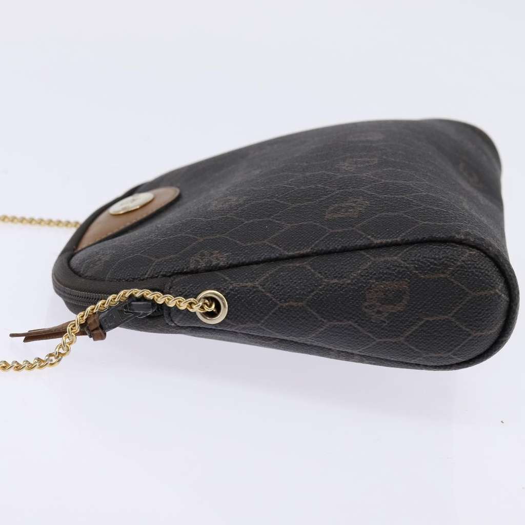 Christian Dior Vintage Honeycomb chain Black Canvas Good condition - Inside View