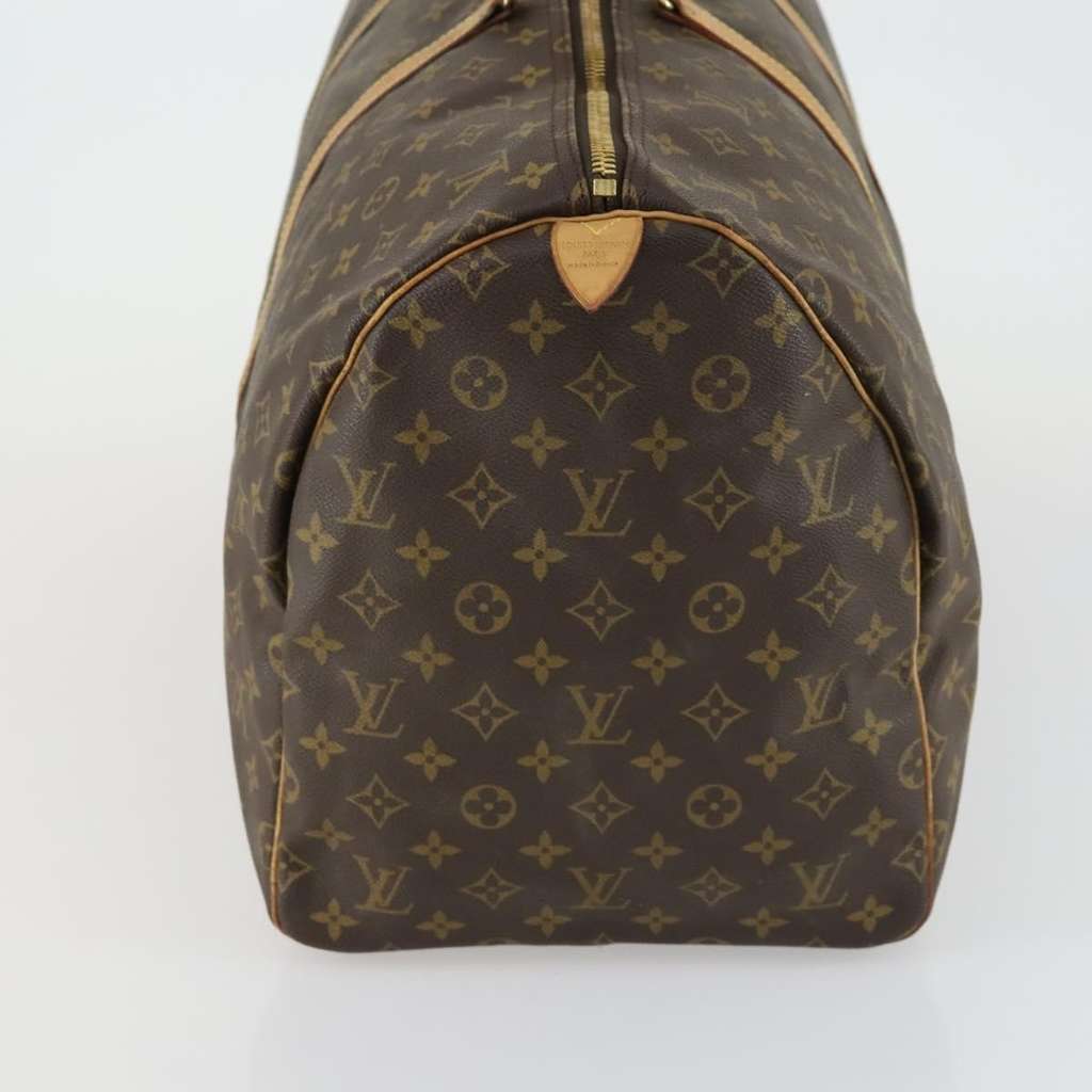 Louis Vuitton Keepall Bag Brown Canvas Fair condition - Model View