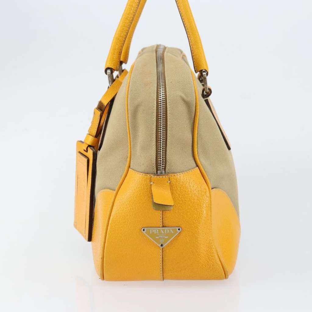 Prada Bowler Bag Beige Canvas Good condition - Inside View
