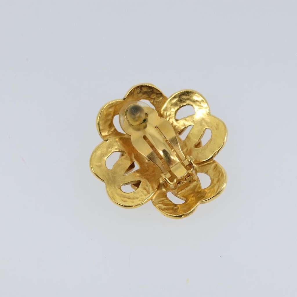 Chanel CC Clip On Earrings Gold Good condition - Box View
