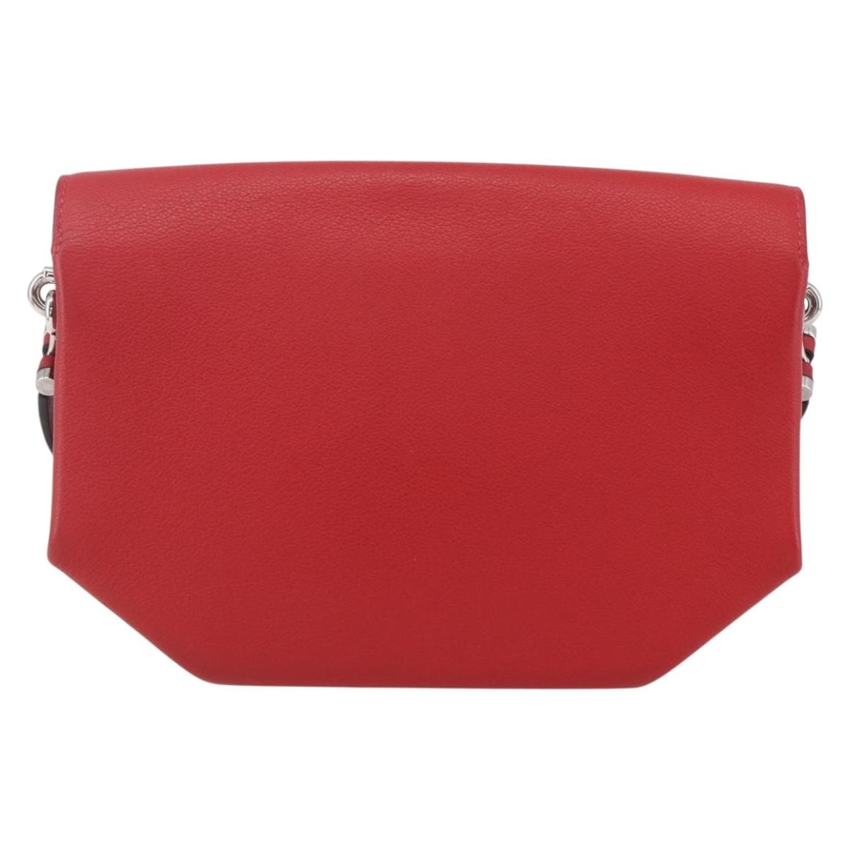 Hermès Opli Bag Red Leather Good condition - Back View