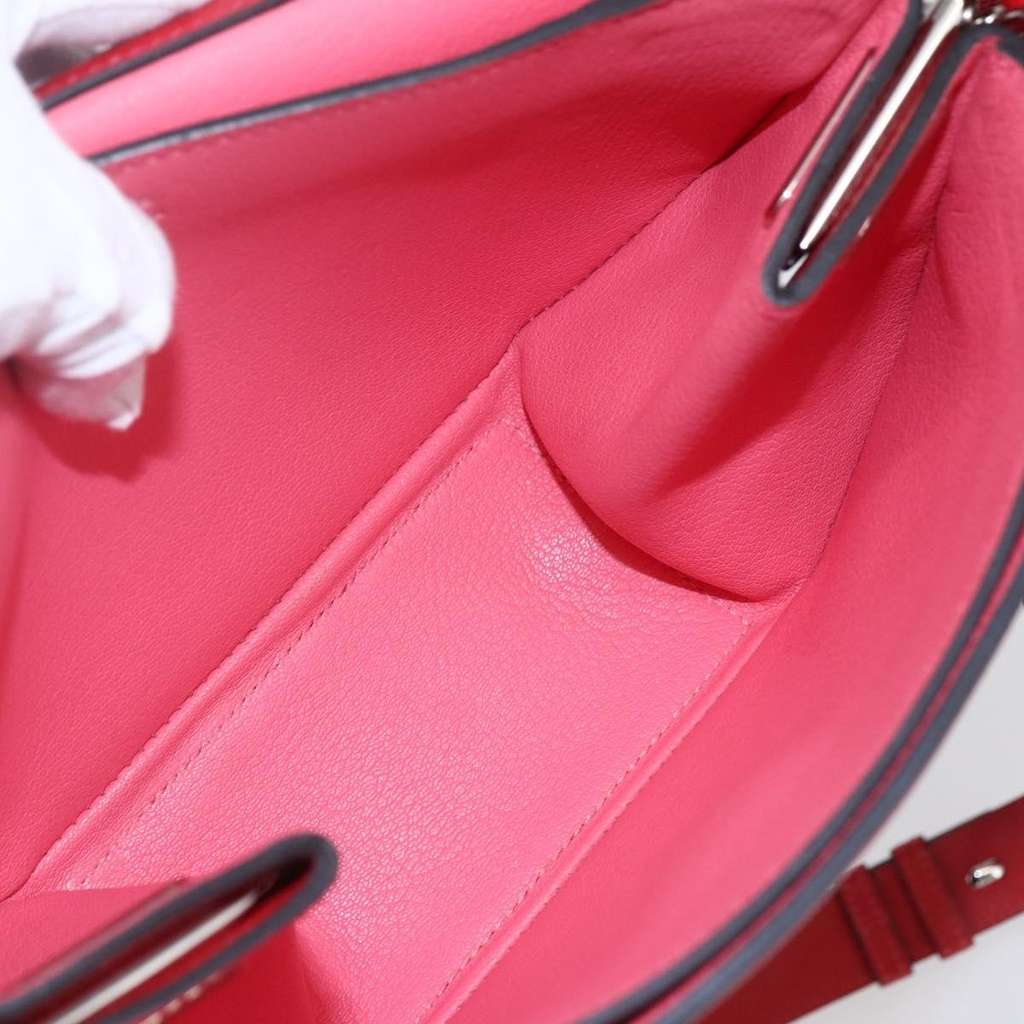 Hermès Opli Bag Red Leather Good condition - Box View
