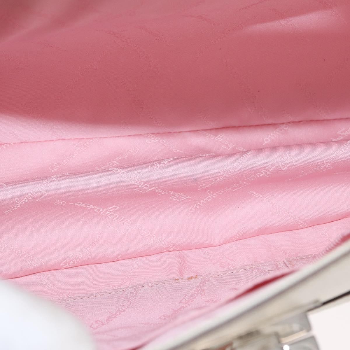 Salvatore Ferragamo Gancini Shoulder Bag White Leather Good condition - Box View