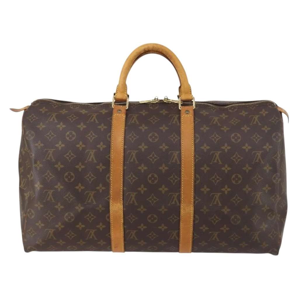 Louis Vuitton Keepall Bag Brown Canvas Fair condition - Back View