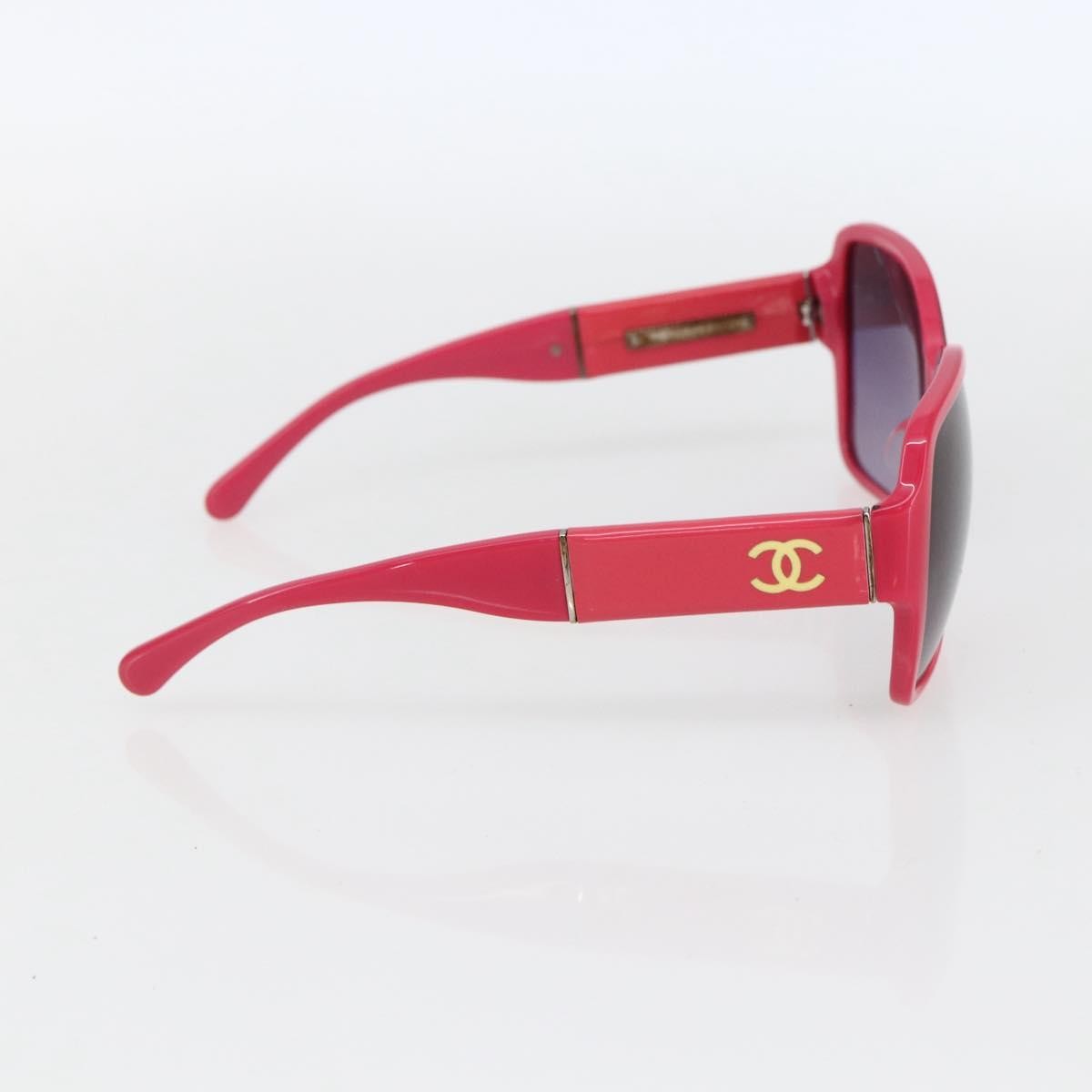 Chanel Logo CC Sunglasses Pink Plastic Good condition - Inside View