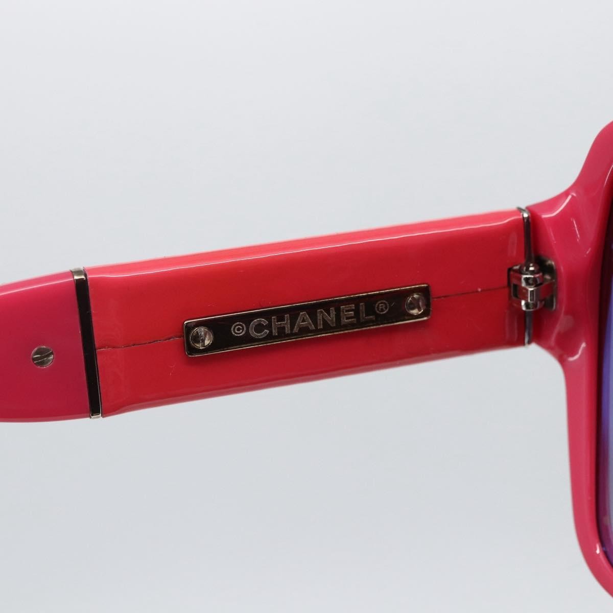 Chanel Logo CC Sunglasses Pink Plastic Good condition - Box View