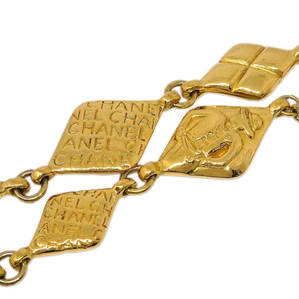 Chanel Mademoiselle Pendant Necklace Gold Good condition - Back View