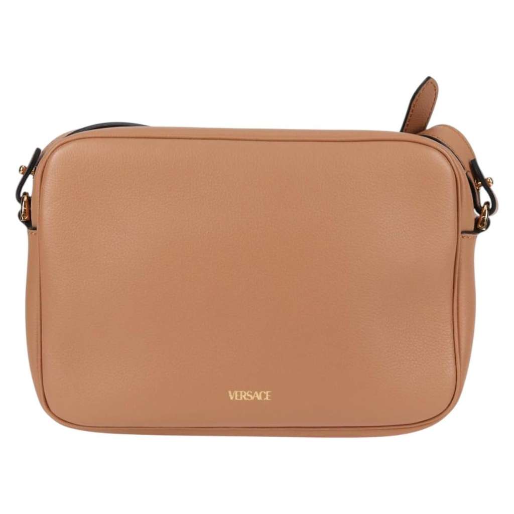 Versace La Medusa Flap Pocket Camera Bag Beige Leather Very good condition - Back View