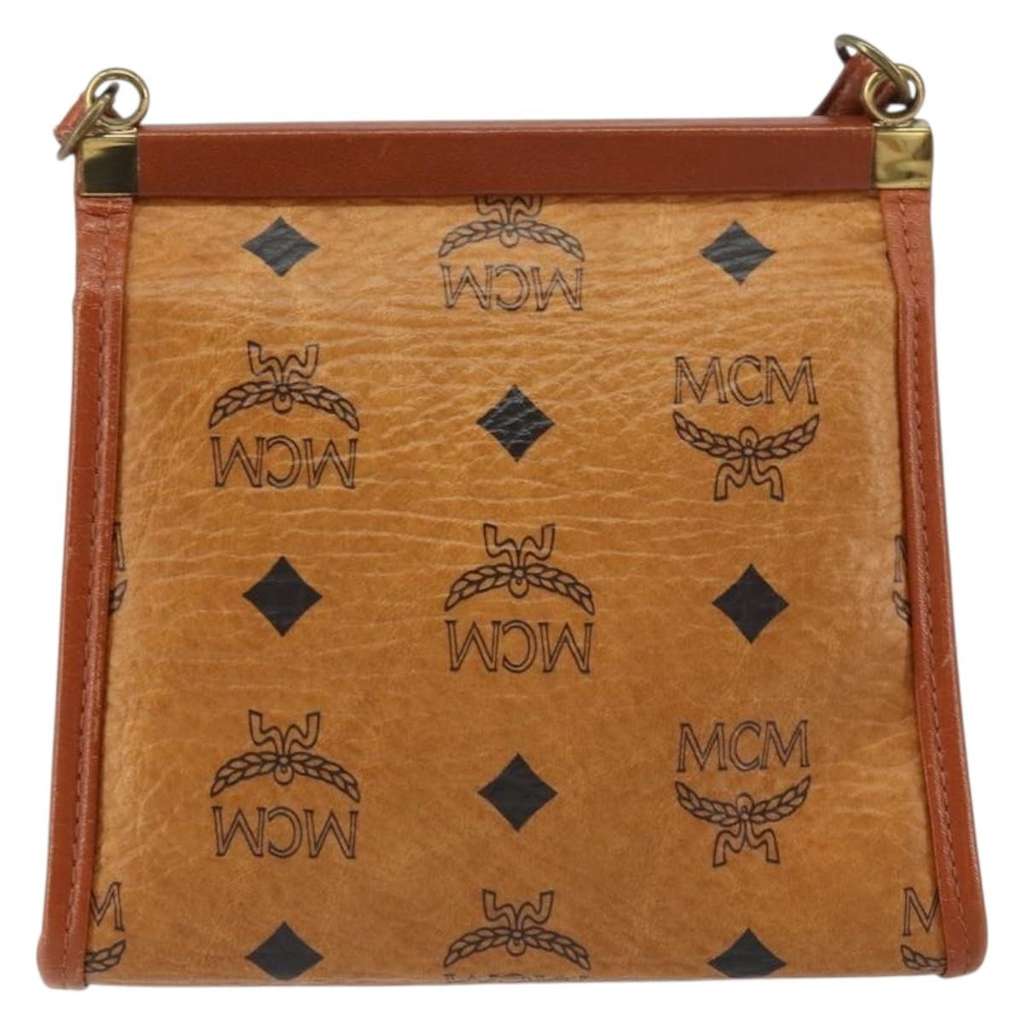 Mcm Visetos Shoulder bag Brown Canvas Good condition - Back View