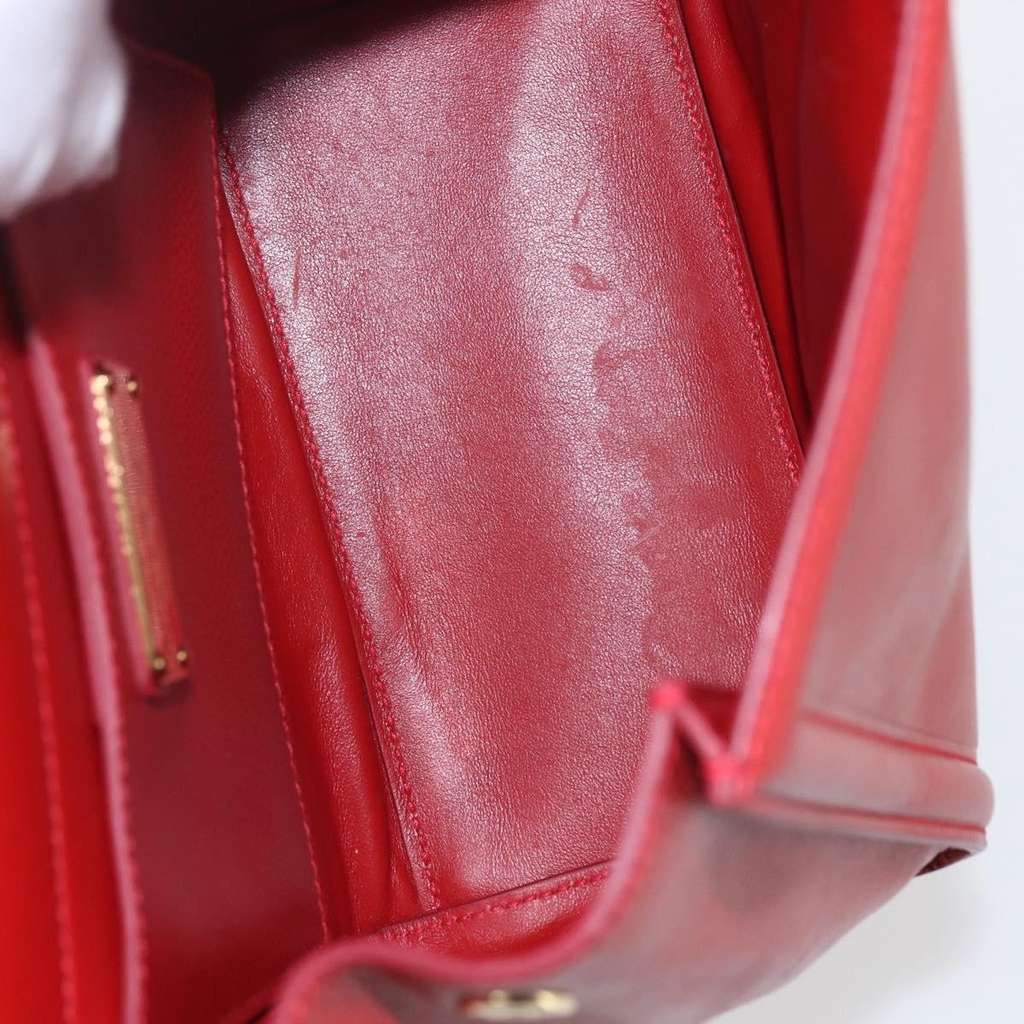 Salvatore Ferragamo Vala Handbag Red Leather Good condition - Box View