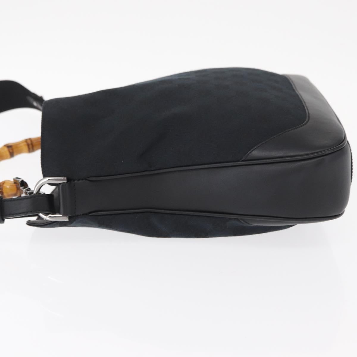 Gucci Diana Bamboo Shoulder Bag Black Canvas Good condition - Model View