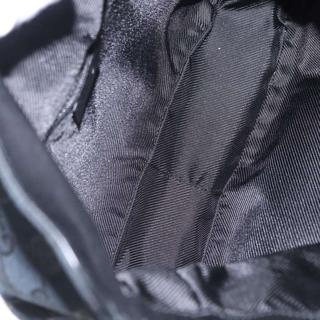 Gucci Diana Bamboo Shoulder Bag Black Canvas Good condition - Box View