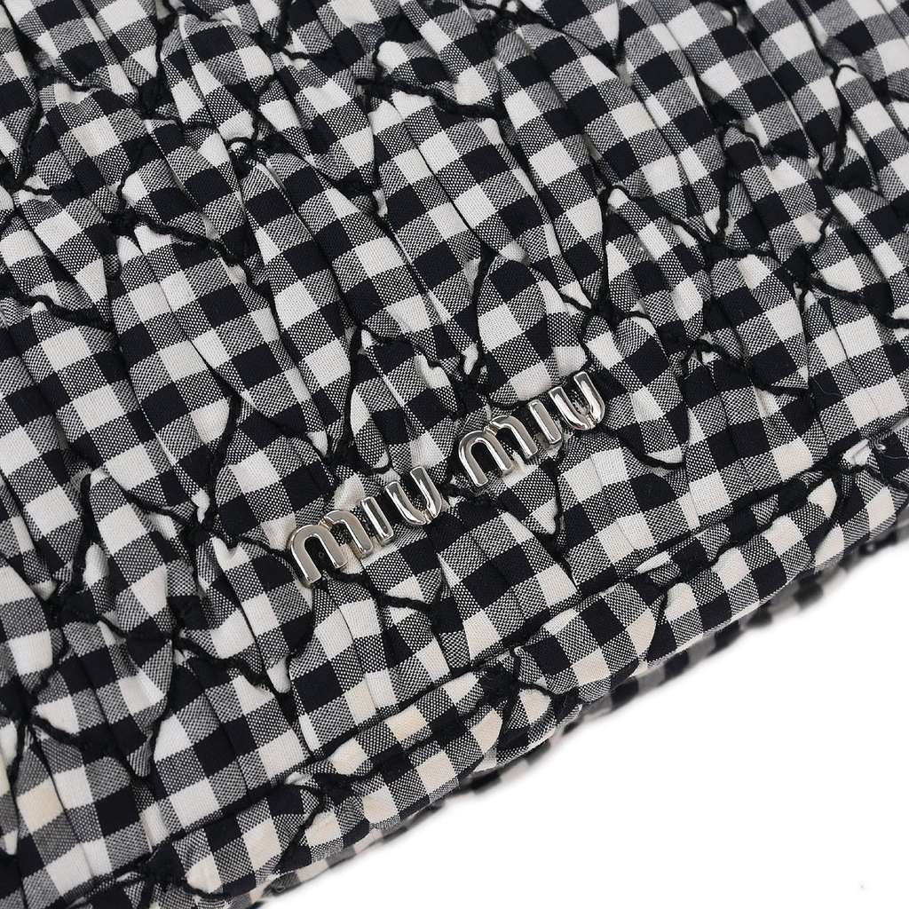 Miu Miu Crystal Clutch Black Canvas Good condition - Model View