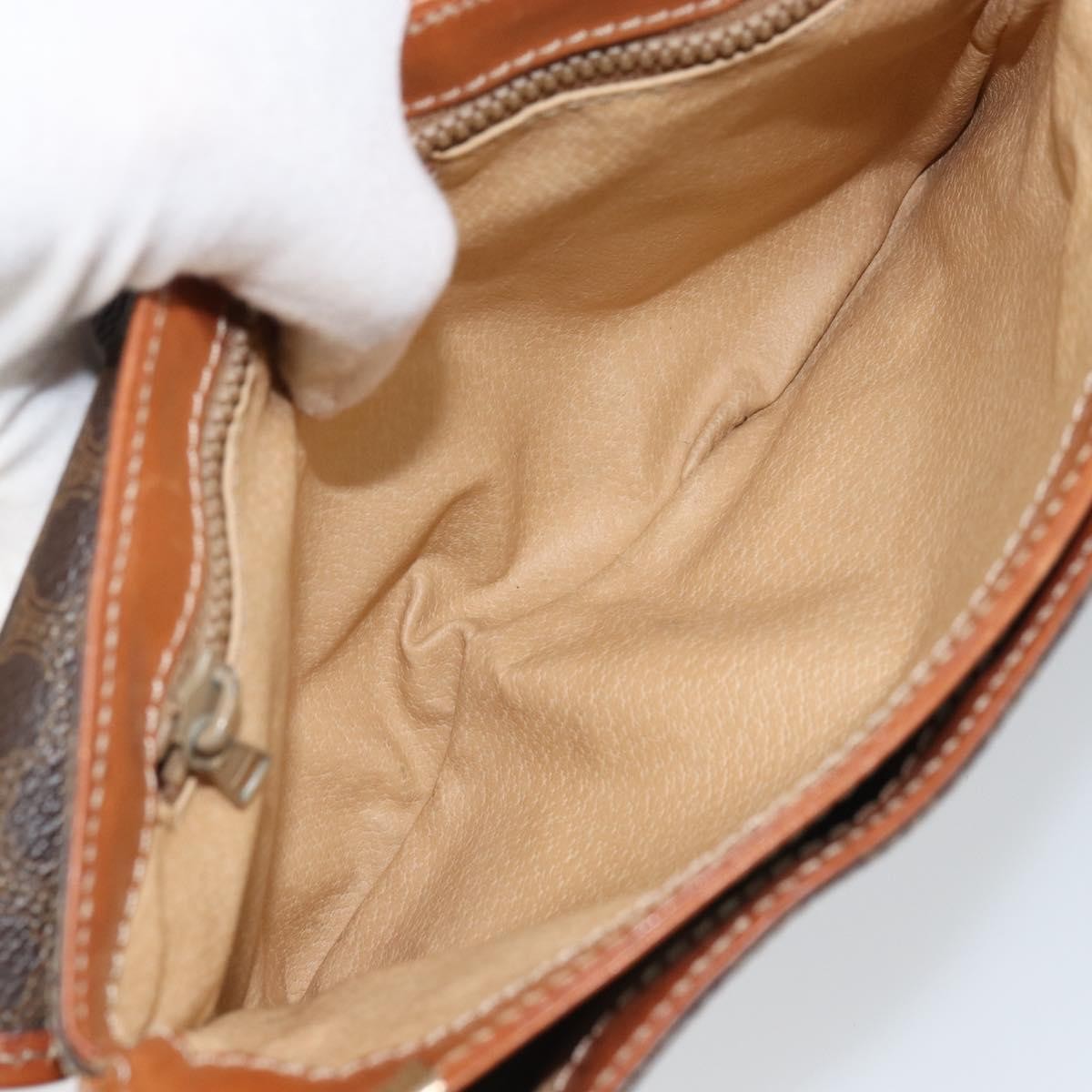 Celine Vintage Macadam Shoulder Bag Brown Canvas Fair condition - Box View