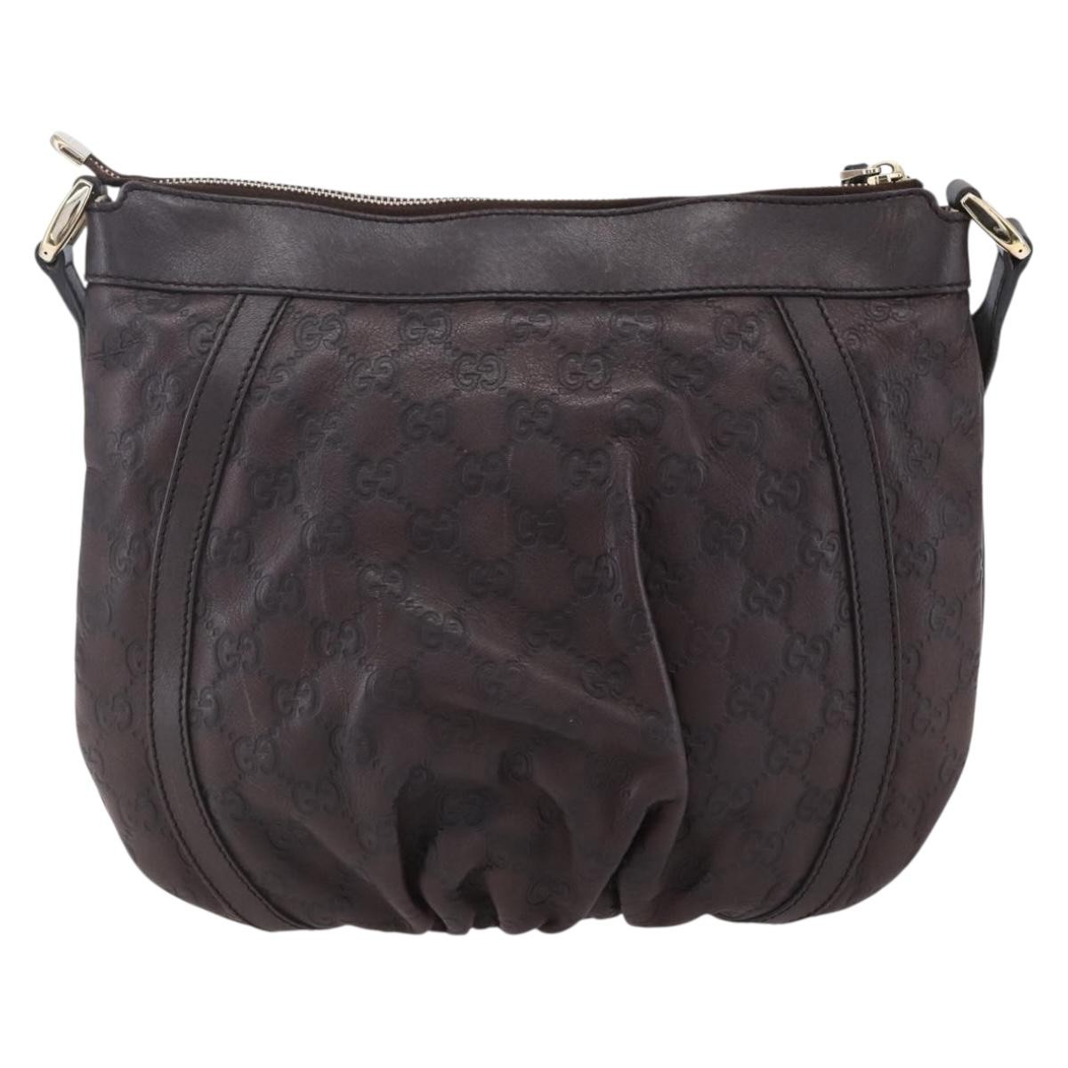 Gucci D Ring Messenger Bag Burgundy Leather Good condition - Back View