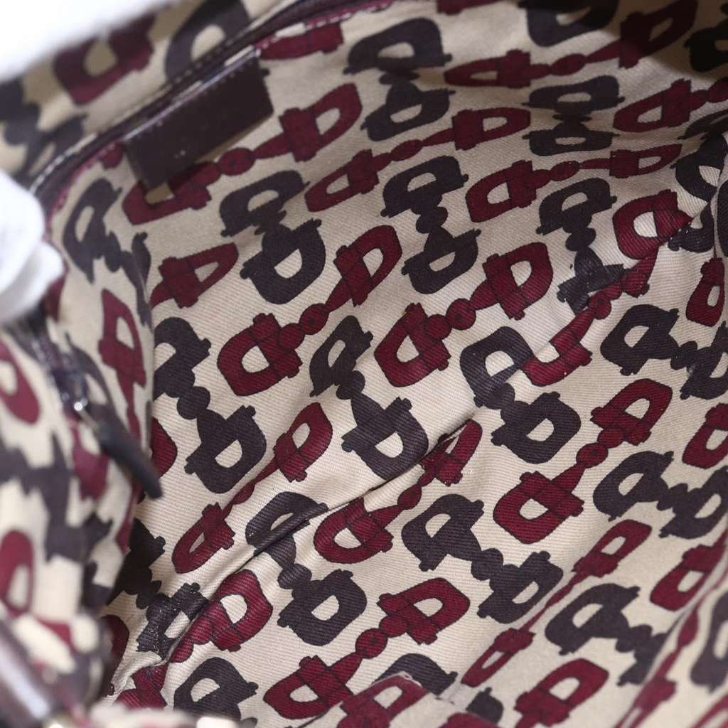 Gucci D Ring Messenger Bag Burgundy Leather Good condition - Box View