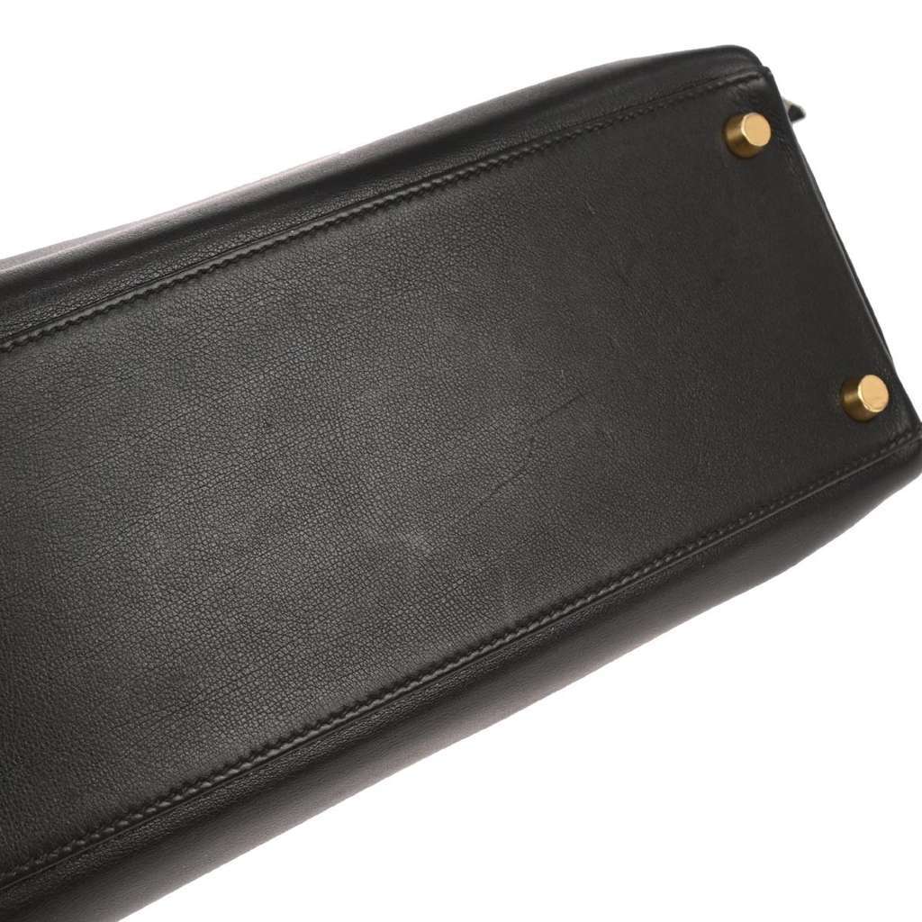 Hermès Kelly Handbag Black Leather Good condition - Inside View