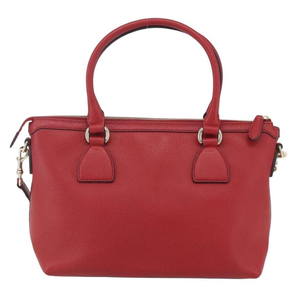 Gucci Vintage Soho Convertible Satchel Red Leather Good condition - Back View