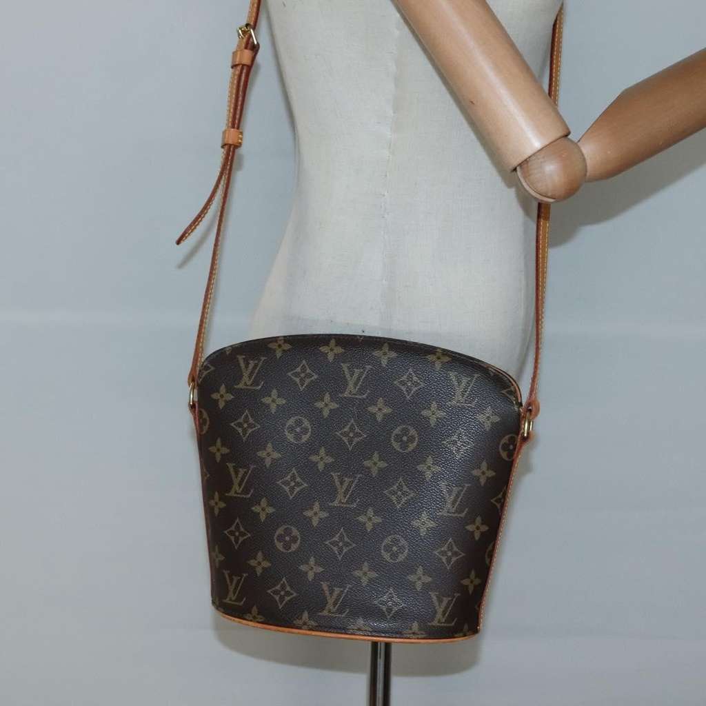 Louis Vuitton Drouot Handbag Brown Small Canvas | Pre-Owned