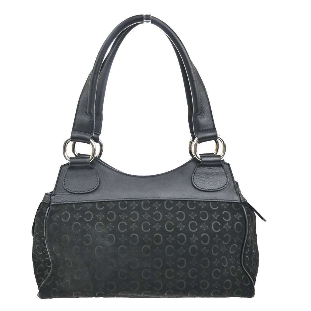 Celine C Macadam Handbag Black Suede Good condition - Back View