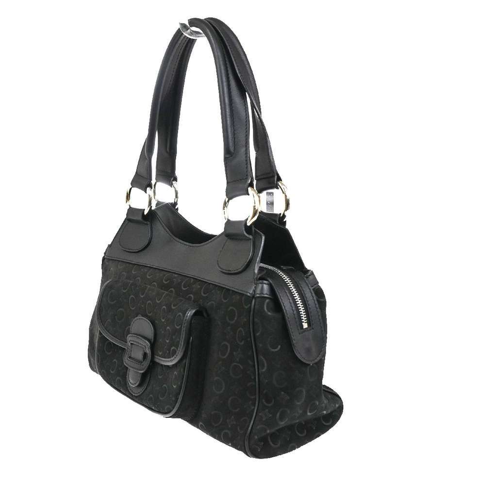 Celine C Macadam Handbag Black Suede Good condition - Inside View