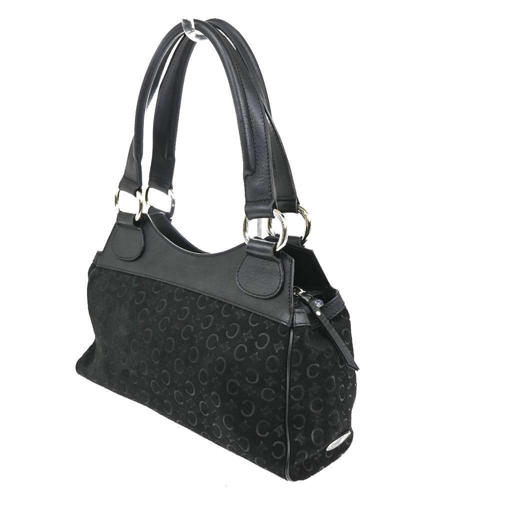 Celine C Macadam Handbag Black Suede Good condition - Model View