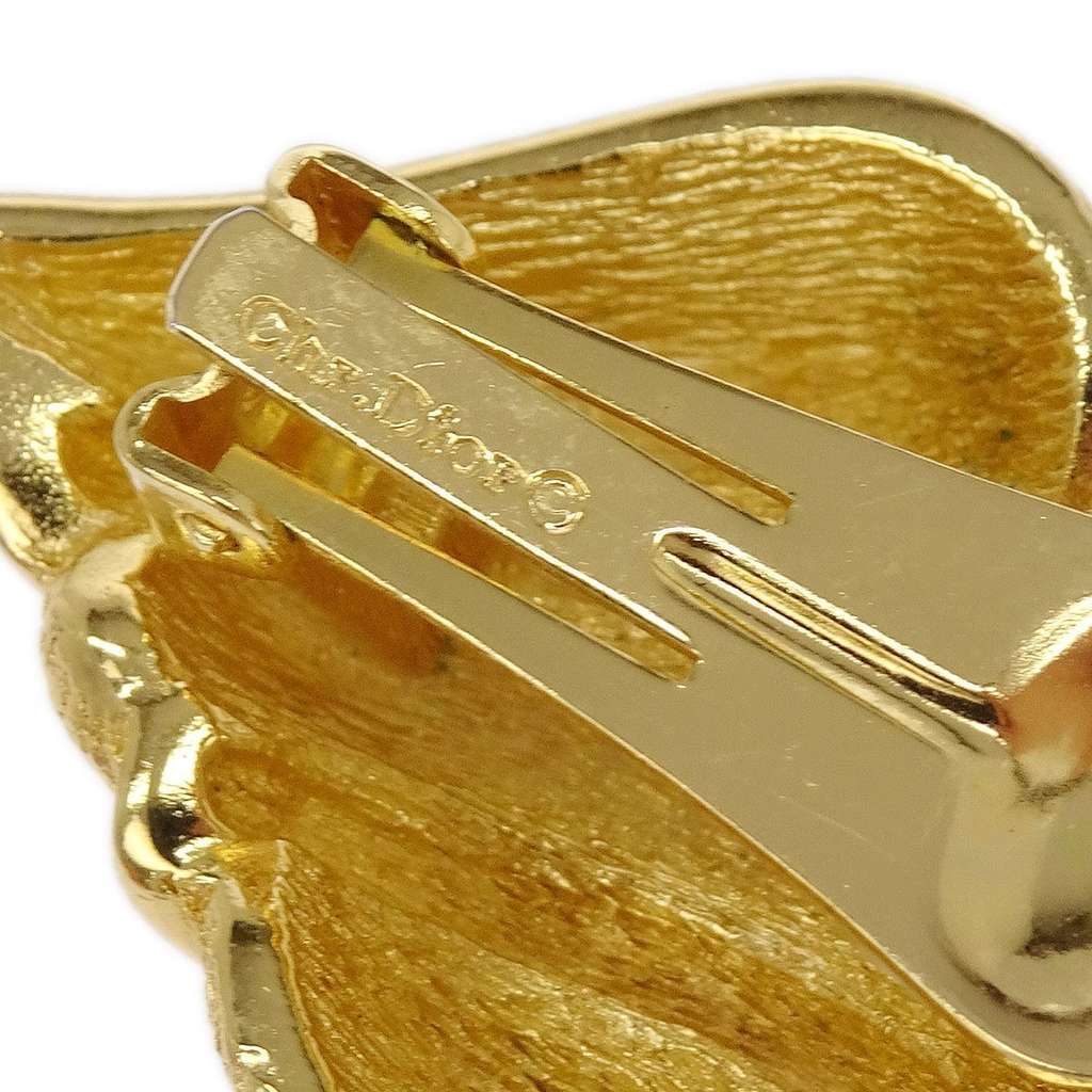 Christian Dior Vintage clip-on earrings Gold Good condition - Inside View