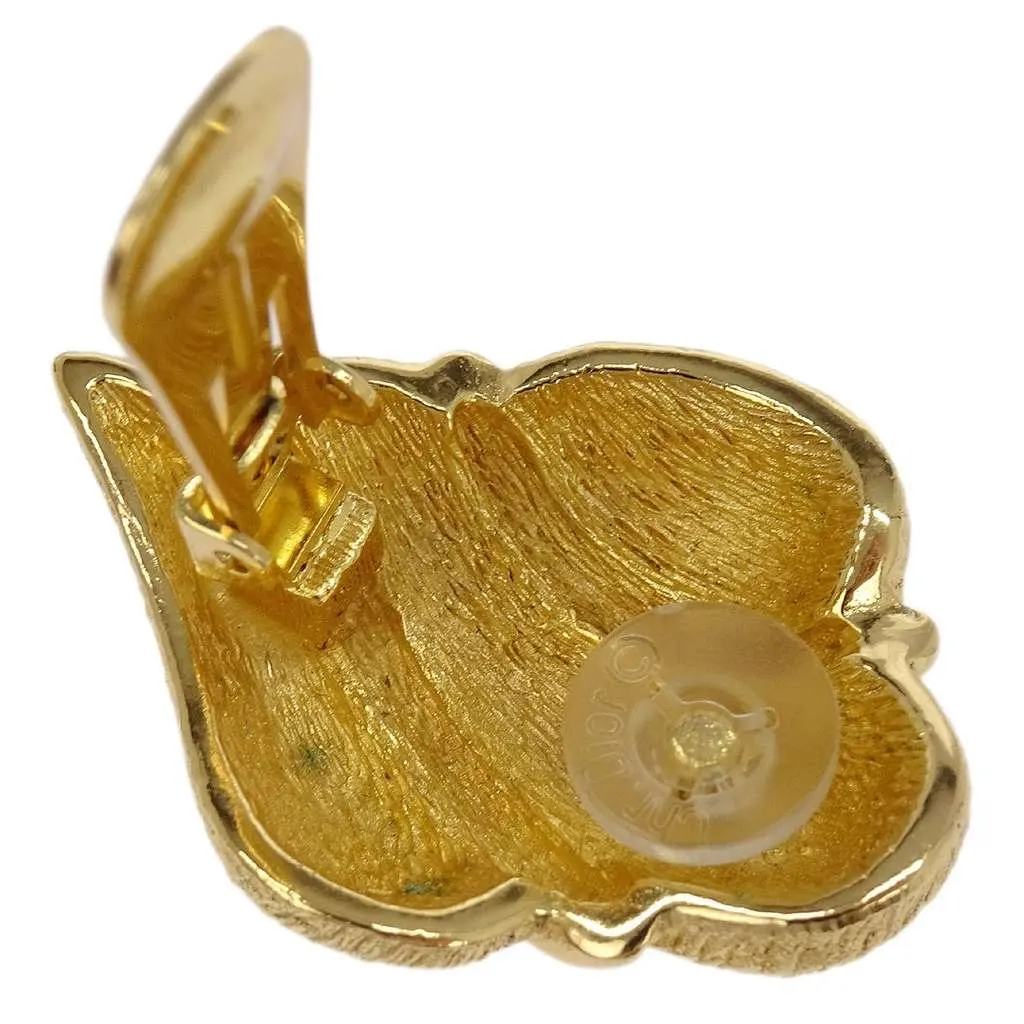Dior Vintage clip-on earrings Gold Good - Model View