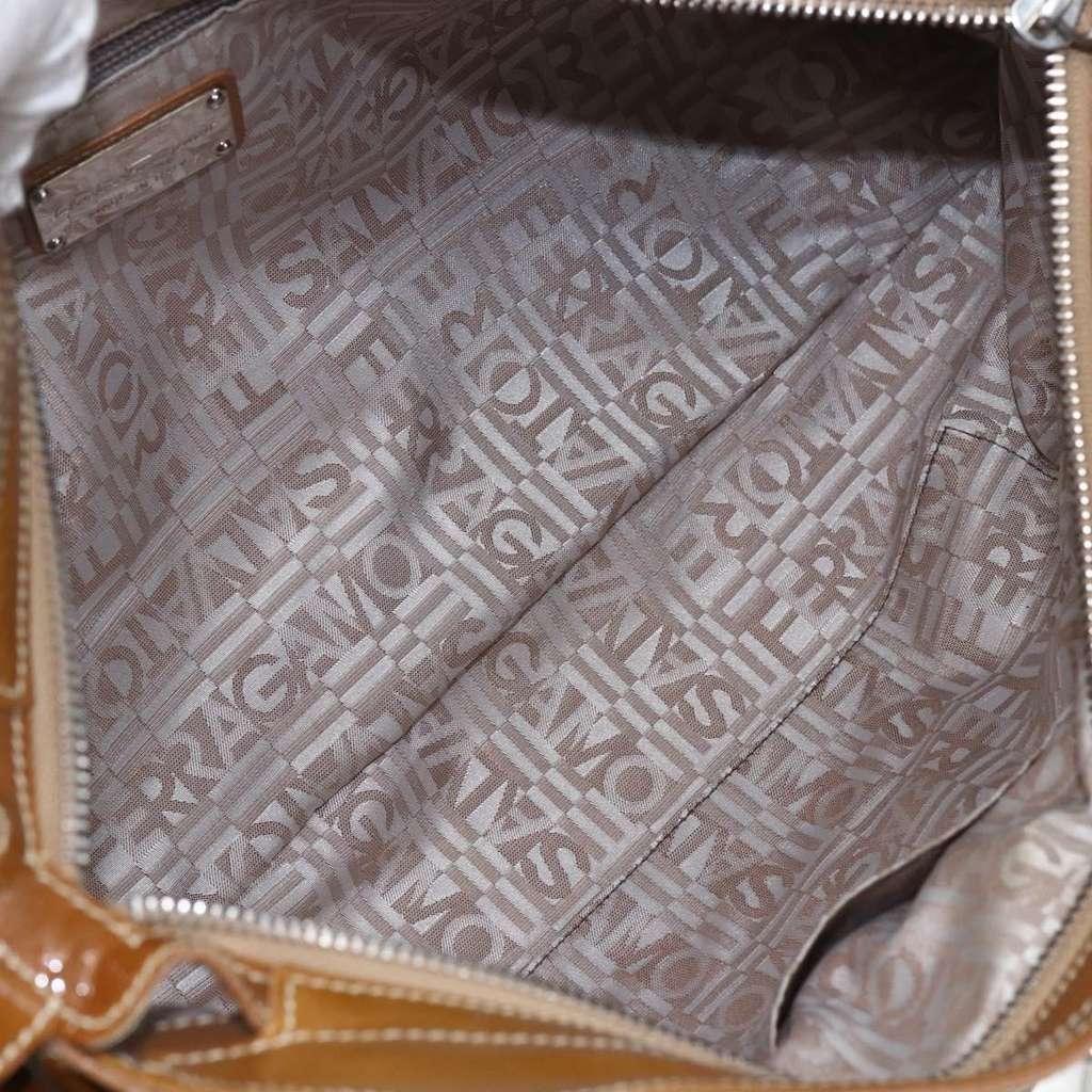 Salvatore Ferragamo Gancini handbag Brown Good condition - Box View