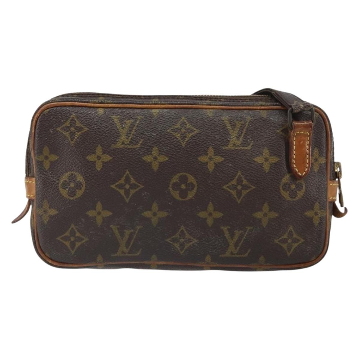 Louis Vuitton Pochette Marly Bandouliere Bag Brown Canvas Fair condition - Back View