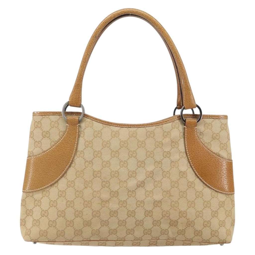 Gucci Vintage Ring Tote Beige Canvas Good condition - Back View