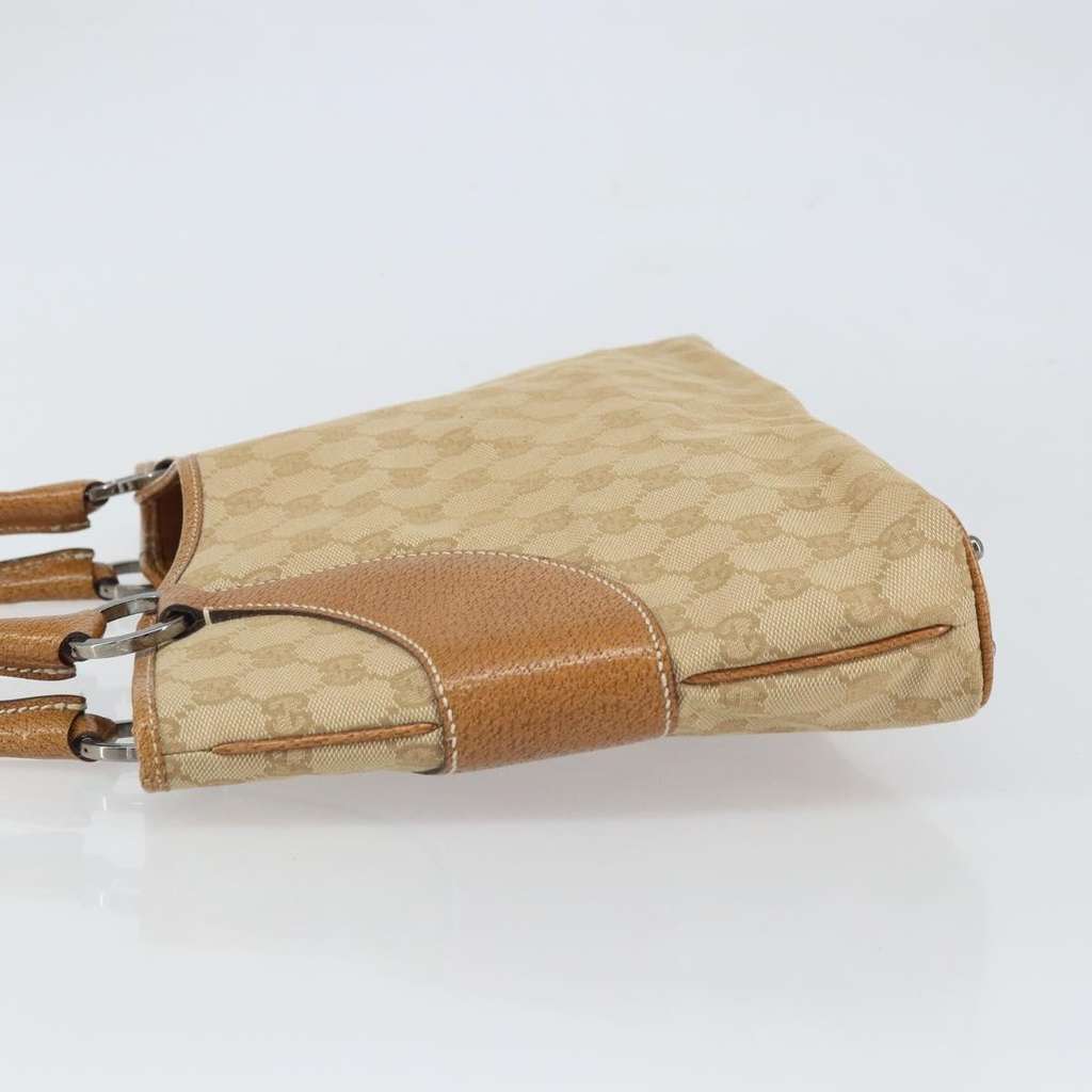 Gucci Vintage Ring Tote Beige Canvas Good condition - Model View