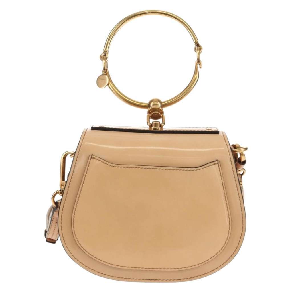 Chloe Nile Crossbody Bag Beige Leather Good condition - Back View