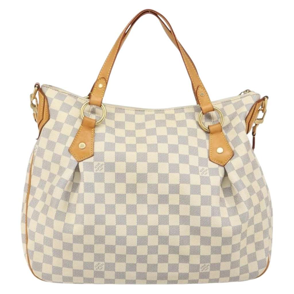 Louis Vuitton Evora Handbag White Canvas Good condition - Back View