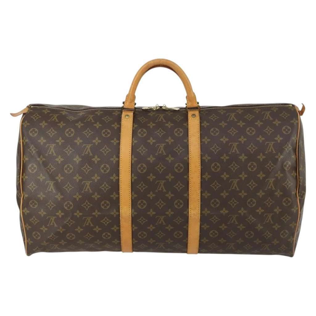 Louis Vuitton Keepall Bag Brown Canvas Fair condition - Back View
